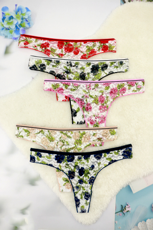 Chiloți tanga - Set 4 chiloti tanga din bumbac ADU-X0462