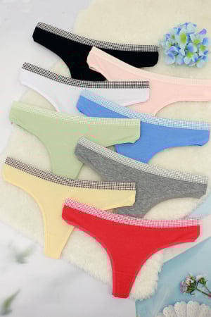 Chiloți tanga - Set 4 chiloti tanga din bumbac ADU-X0628