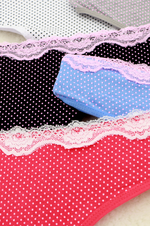Chiloți tanga - Set 4 chiloti tanga din bumbac ADU-X0623