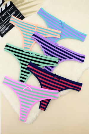 Chiloți tanga - Set 4 chiloti tanga din bumbac ADU-X2436
