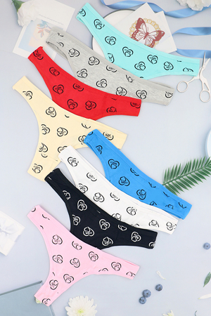 Chiloți tanga - Set 4 chiloti tanga din bumbac ADU-X2685