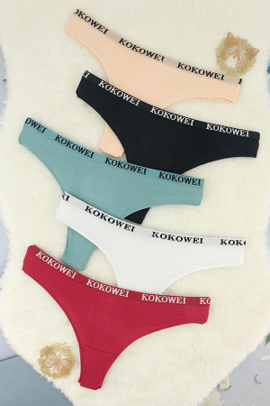 Chiloți tanga - Set 3 chiloti tanga din bumbac ADU-X2454