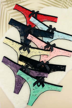 Chiloți tanga - Set 4 chiloti tanga din bumbac ADU-DH1056