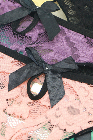 Chiloți tanga - Set 4 chiloti tanga din bumbac ADU-DH1056