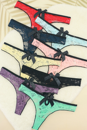 Chiloți tanga - Set 4 chiloti tanga din bumbac ADU-DH1056