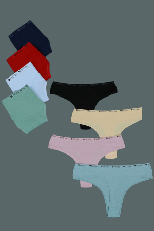 Chiloți tanga - Set 4 chiloti tanga din bumbac TANG-A3265