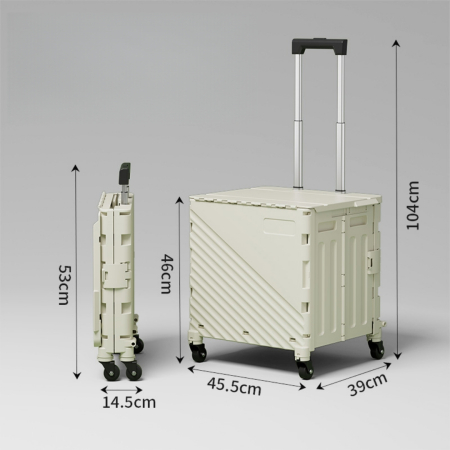 Echipamente pentru transport și ridicat - Carucior de cumparaturi pliabil cu 4 roti rotative si maner telescopic SHYE-7089-B