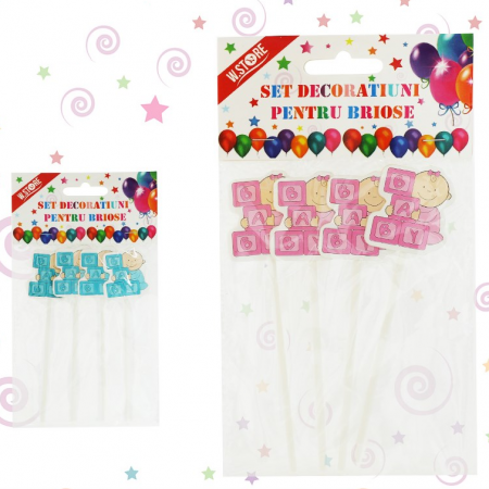 Articole party - Set 4 decoratiuni pentru petrecere ' Baby ' 061483