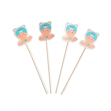Accesorii party - Set 4 decoratiuni pentru tort ' Figurina bebe ' QT9546