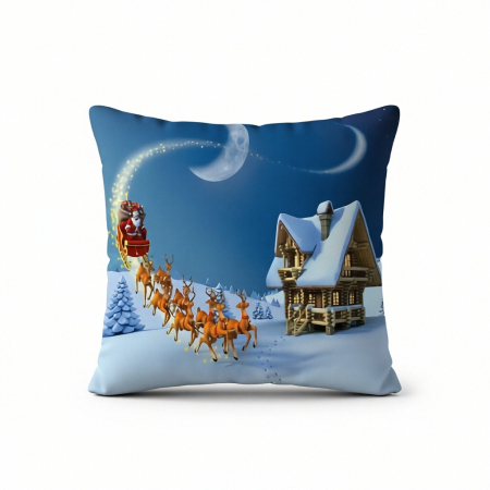 Set 4 huse pentru fete de perna, model Craciun 45 x 45 cm 6220-4mixt [6]