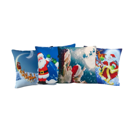 Set 4 huse pentru fete de perna, model Craciun 45 x 45 cm 6220-4mixt [8]