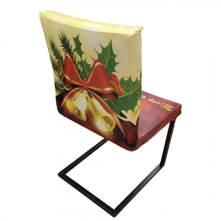 Huse scaune și canapele - Set 4 huse universale pentru scaun, model Craciun 6220-45B