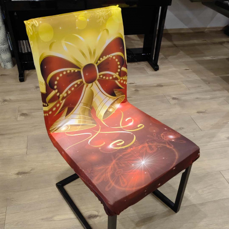 Articole pentru sărbători - Set 4 huse universale pentru scaun, model Craciun 6220-45C