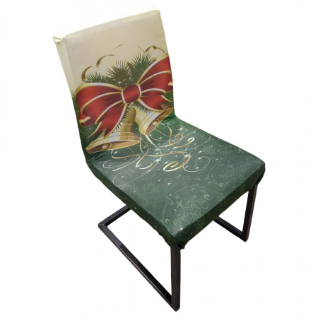 Huse scaune și canapele - Set 4 huse universale pentru scaun, model Craciun 6220-45A