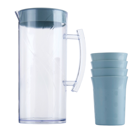 Set 4 pahare si carafa 1500 ml SHYE-5728-4albastru [9]