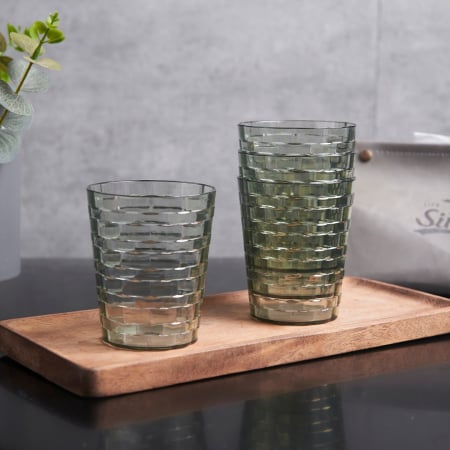 Carafe și decantoare - Set 4 pahare 300 ml si carafa 2000 ml SHYE-5590-4verde