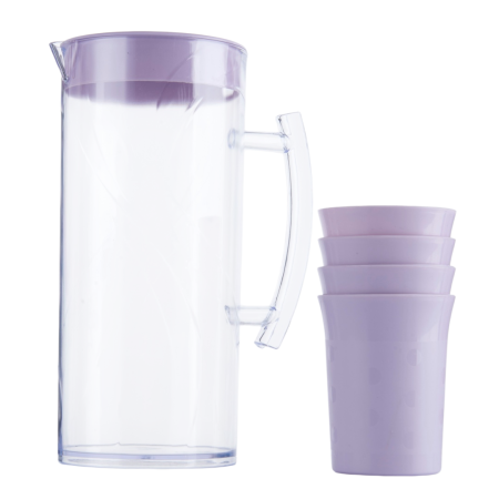 Carafe și decantoare - Set 4 pahare si carafa 1500 ml SHYE-5728-4mov