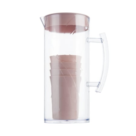 Carafe și decantoare - Set 4 pahare si carafa 1500 ml SHYE-5728-4roz