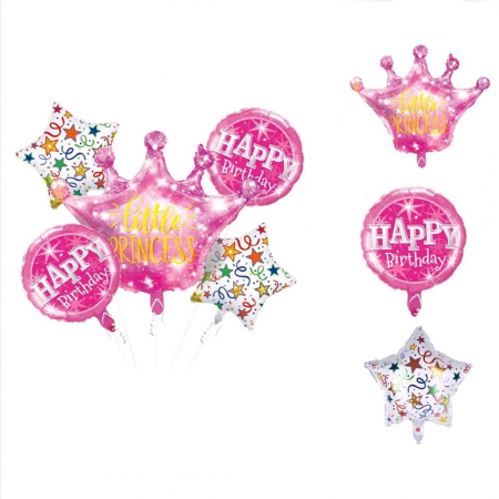 Baloane - Set 5 baloane aniversare ' Little princess ' FD0842