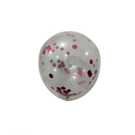 Baloane - Set 5 baloane transparente din latex cu confetti 35 cm RJ1264