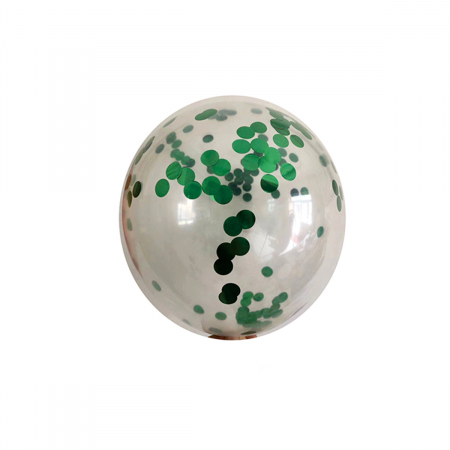 Baloane - Set 5 baloane transparente din latex cu confetti 35 cm RJ1268