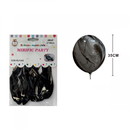 Baloane - Set 5 baloane marmorate din latex 35 cm RJ1342