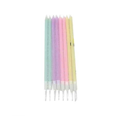 Lumânări tort - Set 8 lumanari aniversare pentru tort multicolore 15 cm LZ2541