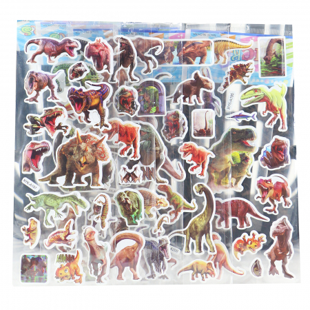 Jucării - Set 5 planse stickere decorative de perete cu dinozauri AST001