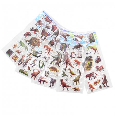 Jucării - Set 5 planse stickere decorative de perete cu dinozauri AST001