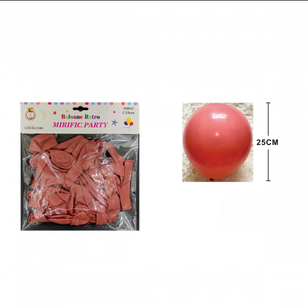 Articole party - Set 50 baloane din latex pentru petrecere 25 cm RJ1399