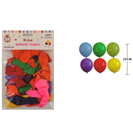 Articole party - Set 50 baloane pentru petrecere 25 cm RJ1232