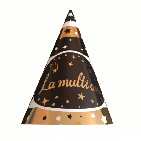 Articole party - Set 6 coifuri pentru petrecere ' La multi ani ' 20 cm PZ3480