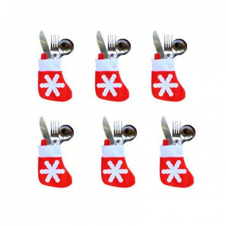 Articole pentru sărbători - Set huse pentru tacamuri, model Craciun HUSA06