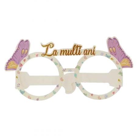 Articole party - Set 6 ochelari din carton pentru party ' La multi ani ' 082587