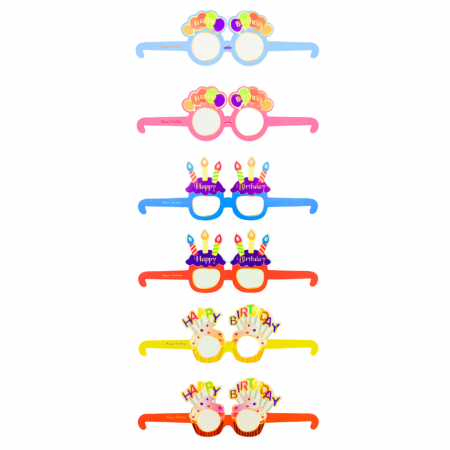 Articole party - Set 6 ochelari din carton pentru party 2260-16