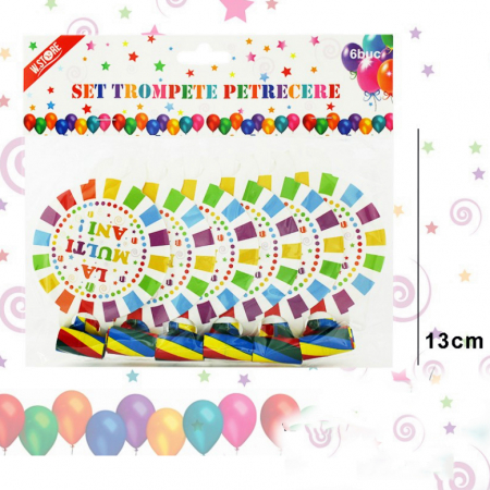 Accesorii party - Set 6 trompete " La multi ani " 038872