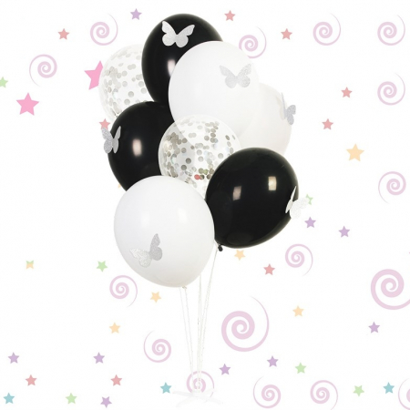 Articole party - Set 8 baloane aniversare cu suport 058652