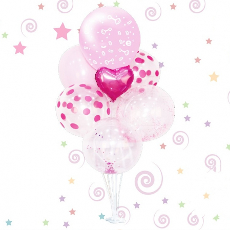 Articole party - Set 7 baloane aniversare cu suport 058699
