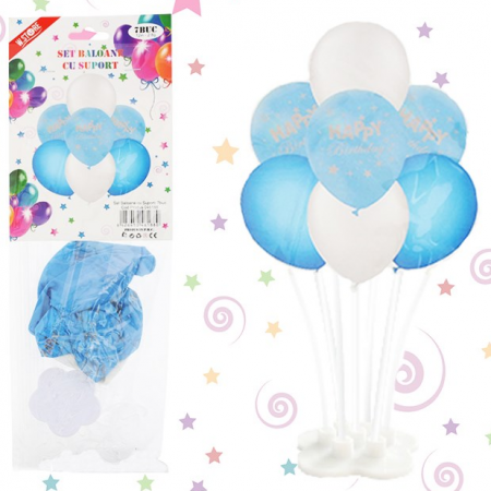 Articole party - Set 7 baloane aniversare cu suport  ' Happy Birthday ' 046188