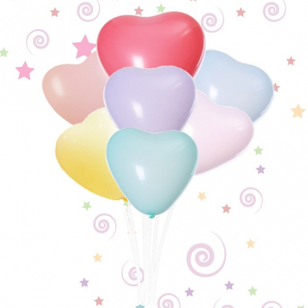 Baloane - Set 7 baloane colorate cu suport 061376