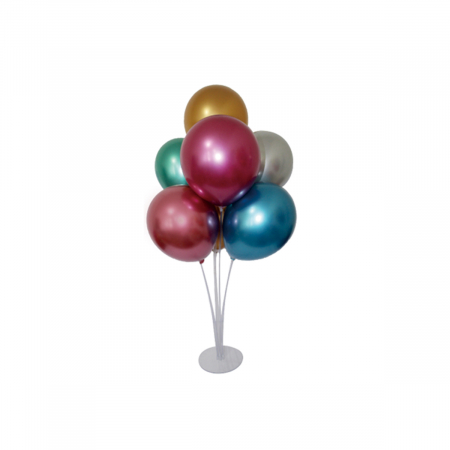 Articole party - Set 7 baloane metalizate din latex cu suport 70 cm TZ5084