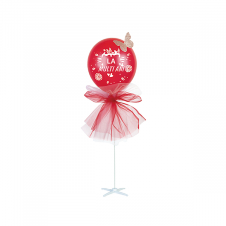 Baloane - Balon din latex cu suport decorativ ' La multi ani ' 52 cm TZ5292