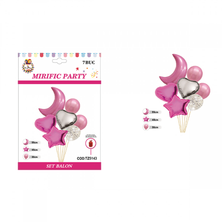 Articole party - Set aranjament 7 baloane din folie 55 cm  TZ5143