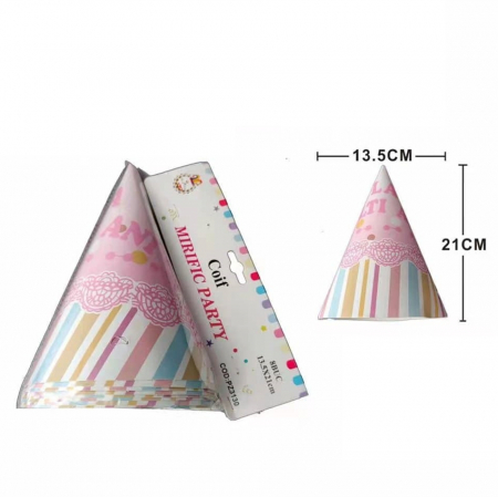 Accesorii party - Set 8 coifuri pentru petrecere ' La multi ani ' 21 x 13.5 cm PZ3130