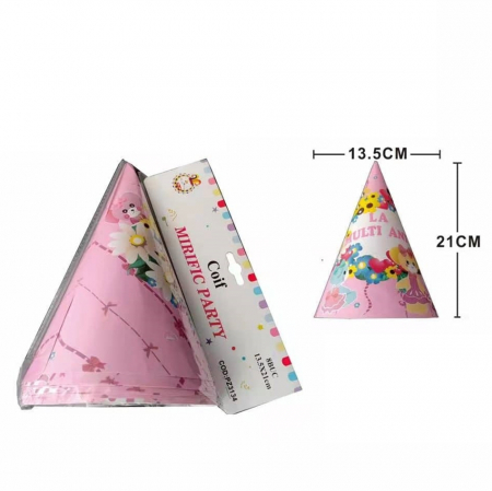 Accesorii party - Set 8 coifuri pentru petrecere ' La multi ani ' 21 x 13.5 PZ3134