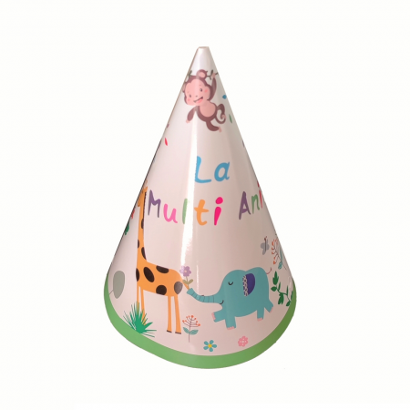 Articole party - Set 8 coifuri pentru petrecere ' Animale ' 21 x 13.5 cm PZ3276