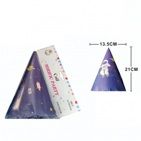 Accesorii party - Set 8 coifuri pentru petrecere ' Astronaut ' 21 x 13.5 cm PZ3132