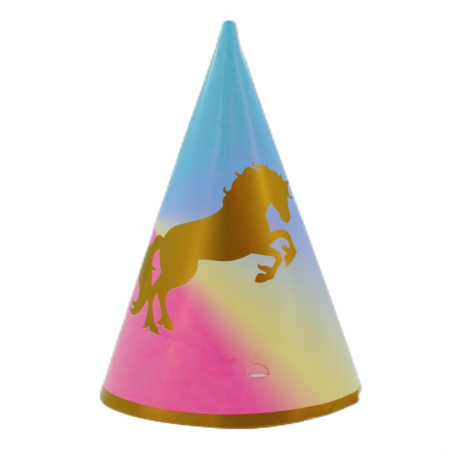 Accesorii party - Set 8 coifuri pentru petrecere ' Unicorn ' 21 x 13.5 cm PZ3136