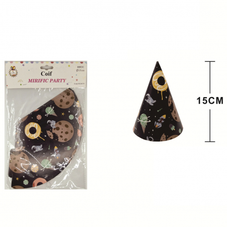 Articole party - Set 8 coifuri pentru petrecere ' Astronaut ' 15 cm PZ3079