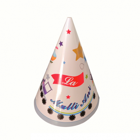 Articole party - Set 8 coifuri pentru petrecere ' La multi ani ' 21 x 13.5 cm PZ3277